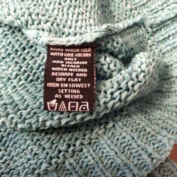 Norton Studio Womens Teal Cable Knit Pullover Sweater Size Small - Picture 9 of 9